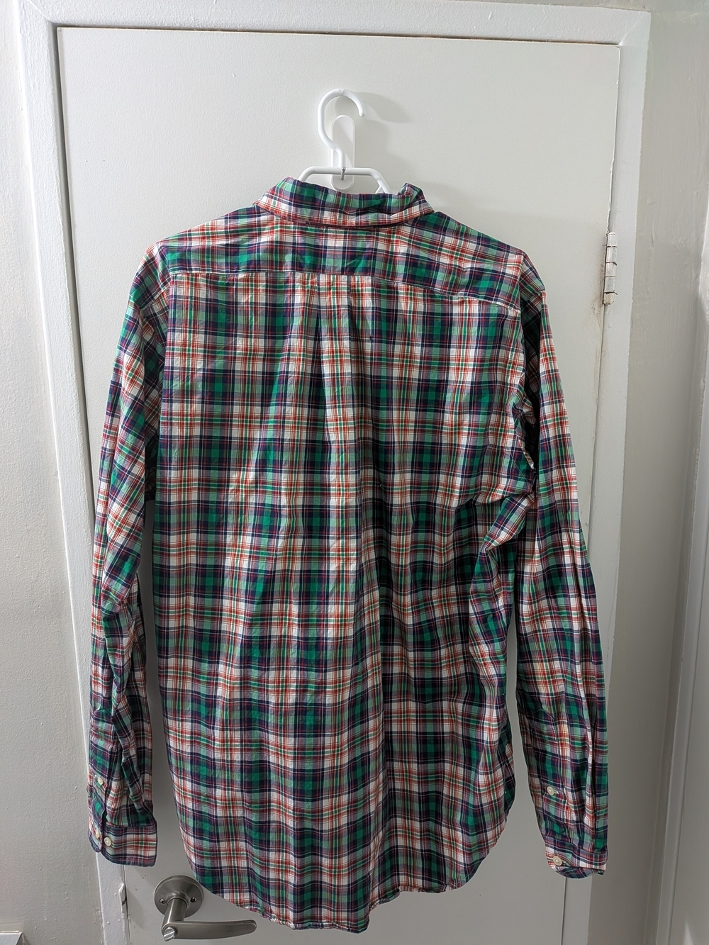 Ralph Lauren Classic Fit Plaid Button-Up Shirt - Green/Navy/Red - Picture 2 of 3